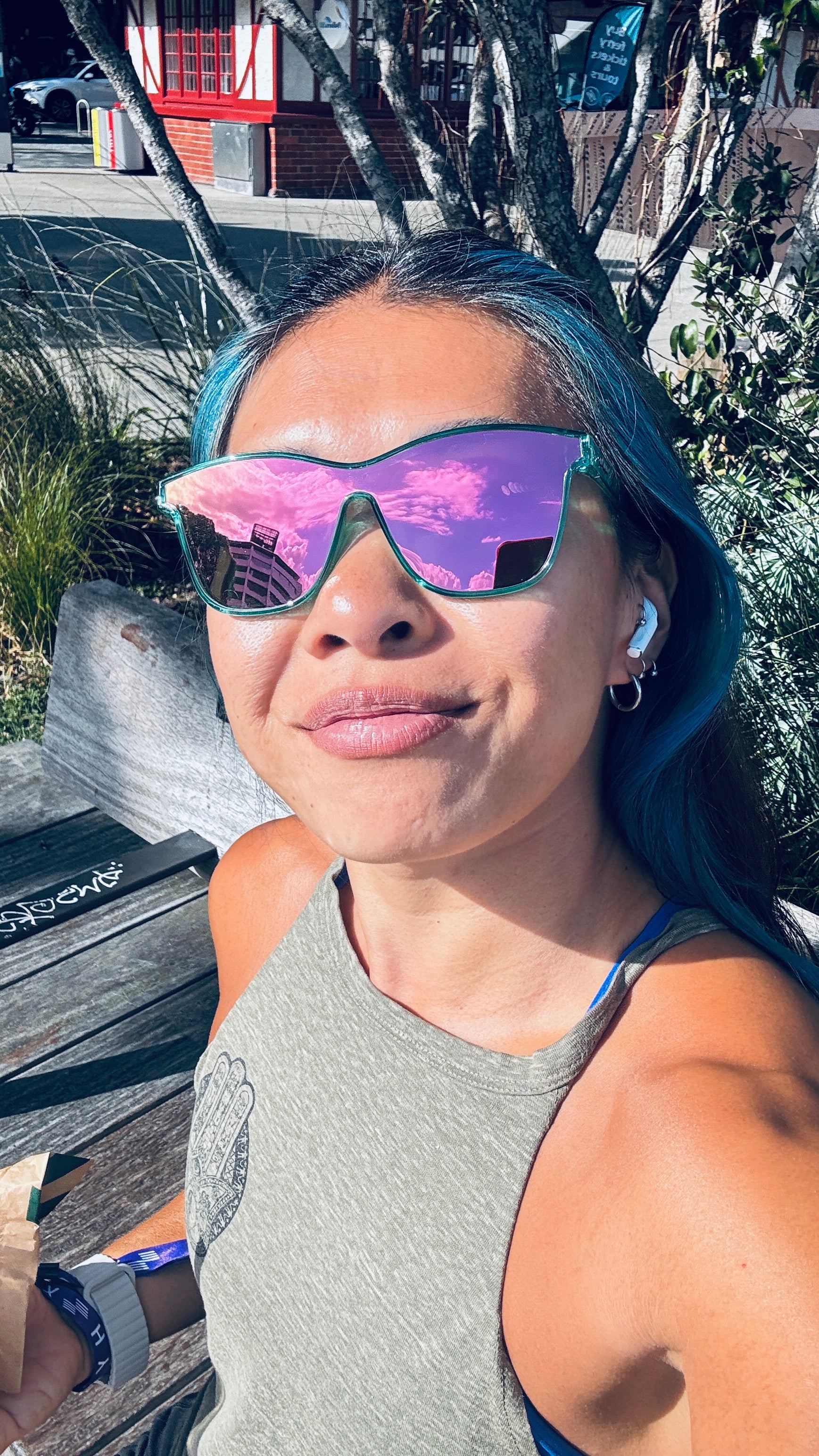 TURBO TEAL ON PINK FROSTED HEELS